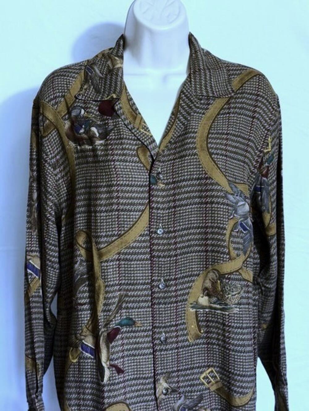 Vintage Ralph Lauren Women's Duck Hunt Long Sleeve Shirt Size 8 Old Money
